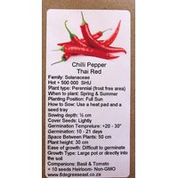 6 Degrees East Heirloom Veg Seeds - Chilli - Thai Dragon